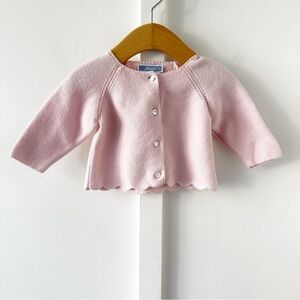 JACADI pink knit cardigan